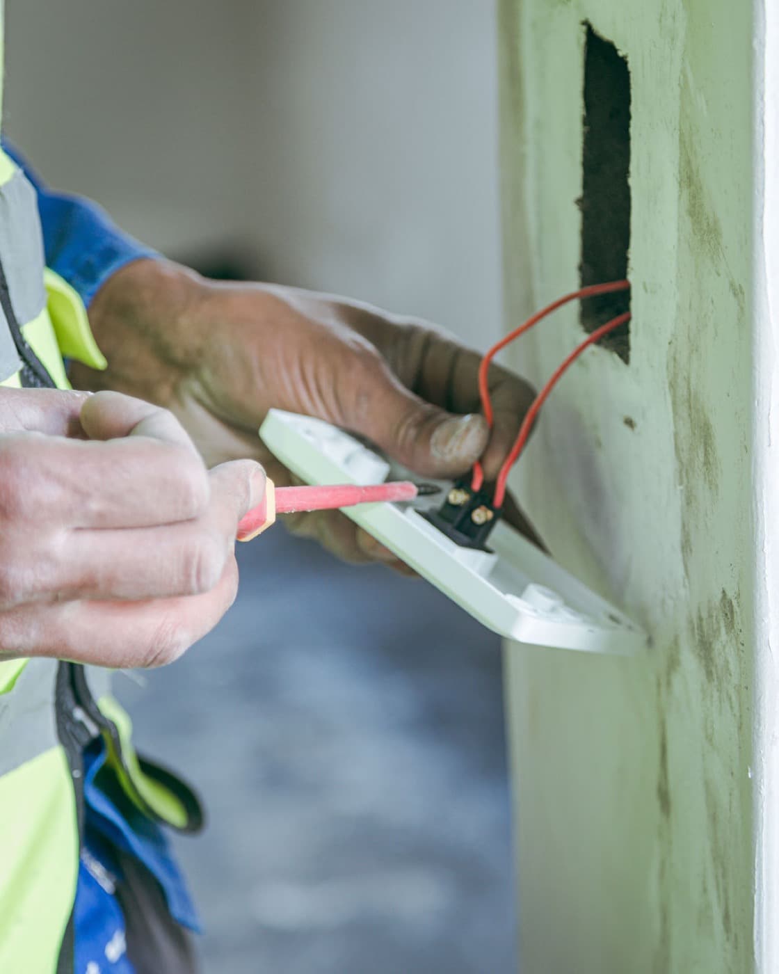 GJS electrician completing an electrical installation at a Cape Town property
